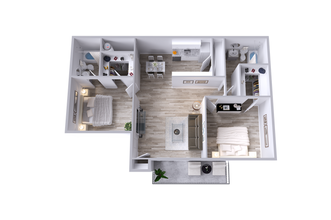 B1 | 2 Bed | 2 Bath 2075 floor plan
